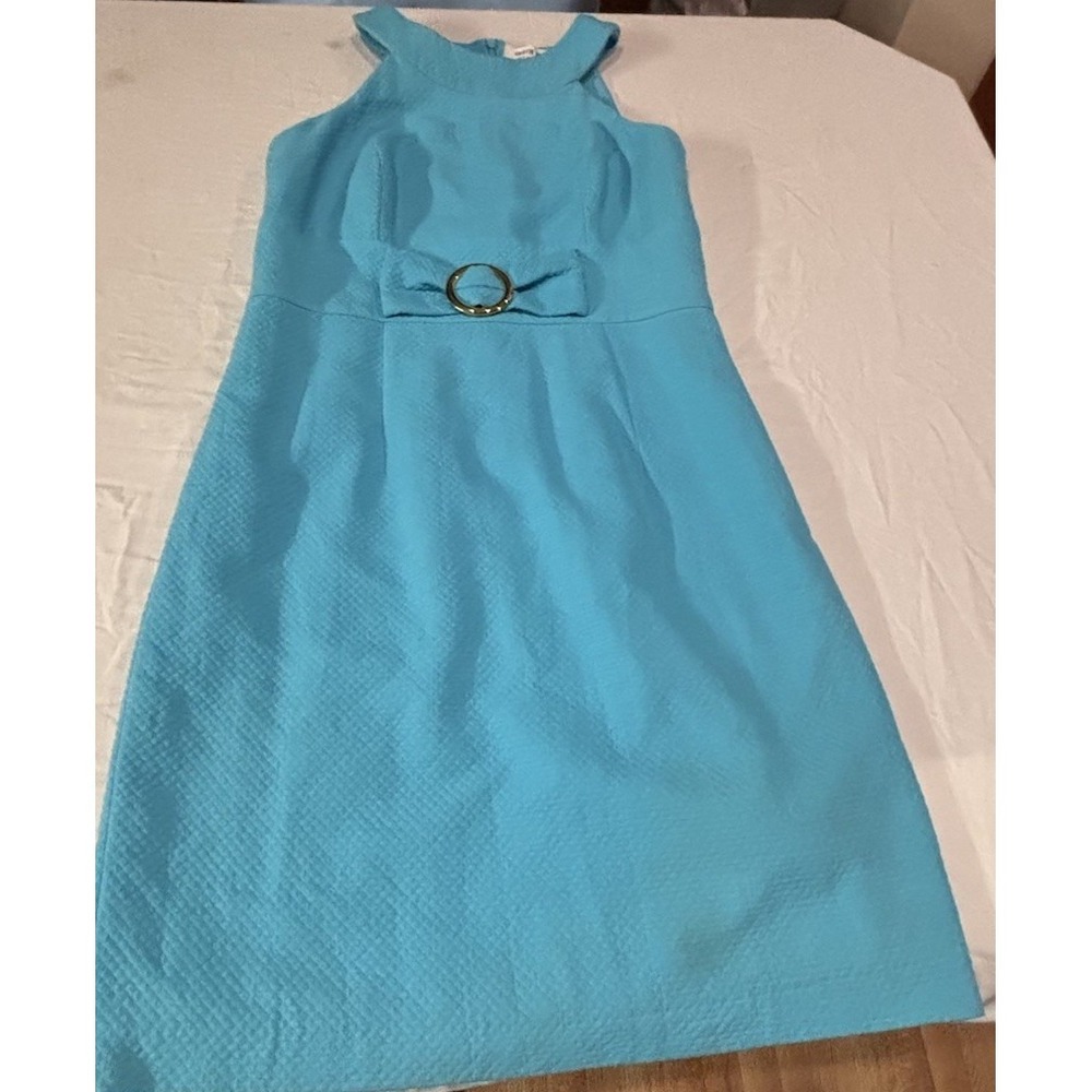 Skirtin Around Rare Preppy Turquoise Blue Boutique Dress Mod 60s Resort Wear 4